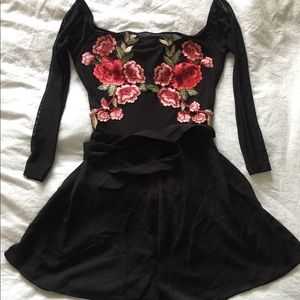 TOBI mesh-floral romper